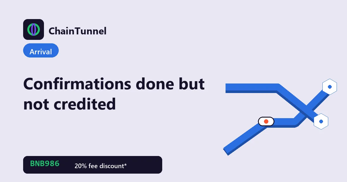 Checking a deposit that has enough confirmations but still isn't credited: verify confirmations, memo, network and address