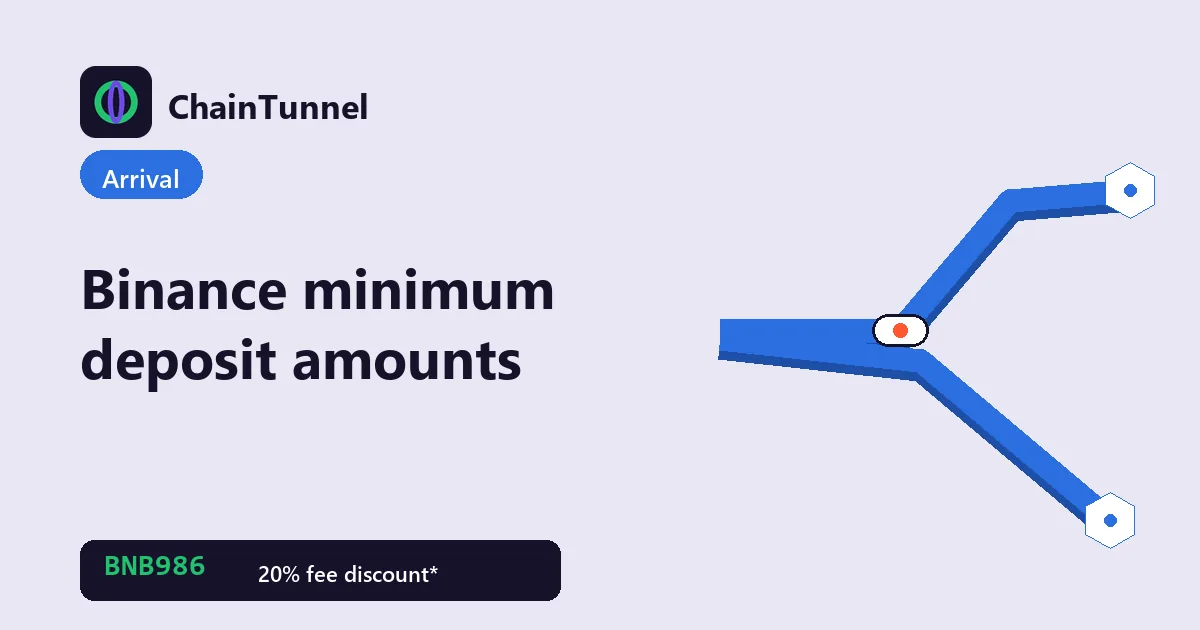 Binance minimum deposits: the floor differs by network, and anything below it may not be credited