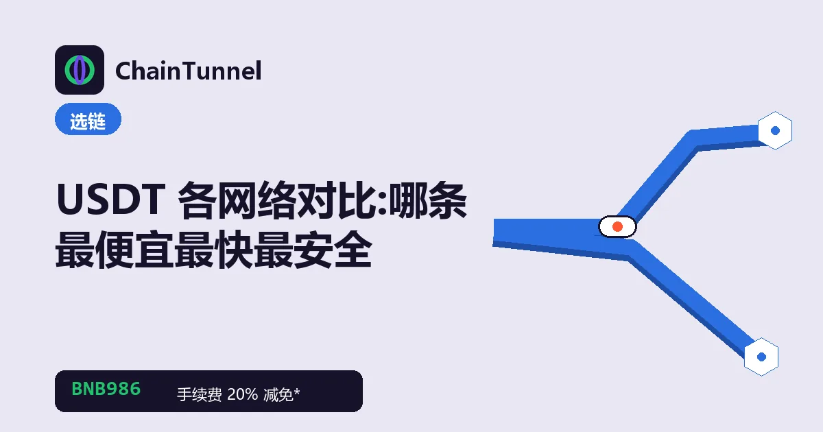 USDT 五条网络对比:TRC20 波场、ERC20 以太坊、BEP20 BSC、Solana、Arbitrum 的费用速度安全对照